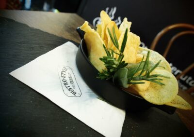 McCain Foods bistro chips served on a slate of stone