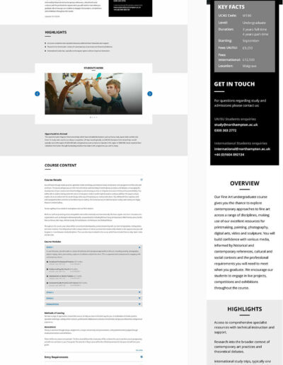 course page final design desktop and mobile